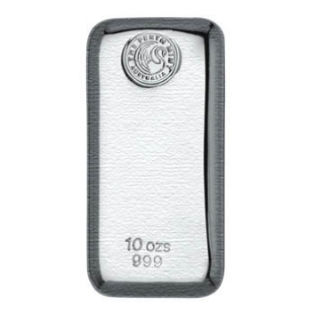 10oz Perth Mint Cast Silver Bullion Bar 999 Purity