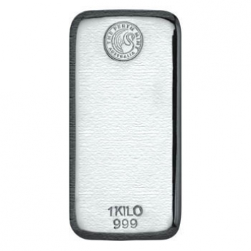 1kg Perth Mint Cast Silver Bullion Bar 999 Purity