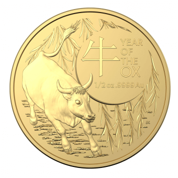 1/2oz Gold Royal Australian Mint Ox 9999 Minted Coin