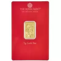  5 Gram Royal Mint Henna 9999 Minted Gold Bar