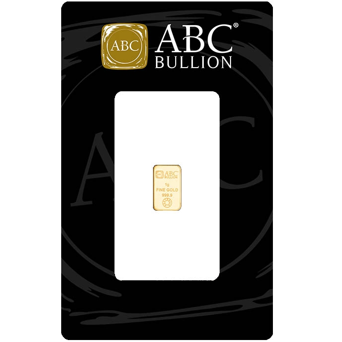Gold Bullion Bars 1g ABC Bullion Minted Gold Tablet
