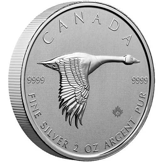 Gold & Silver Coins 2oz Royal Canadian Mint Canada Goose Minted Silver Coin