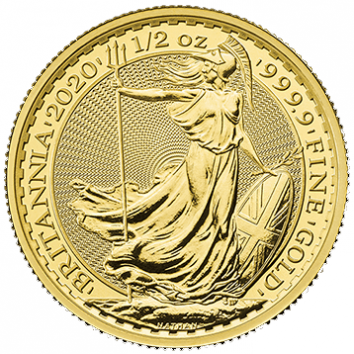 1/2oz Half Ounce Gold Royal Mint Britannia 9999 Bullion Coin