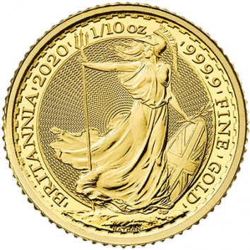 1/10th Oz Gold Royal Mint Britannia 9999 Bullion Coin