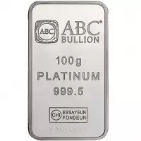 Platinum & Palladium 100g ABC Platinum 9995 Minted Tablet
