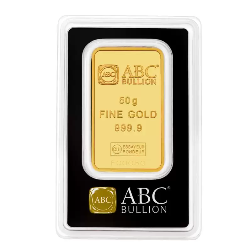 50g Gold ABC Bullion Minted Bar