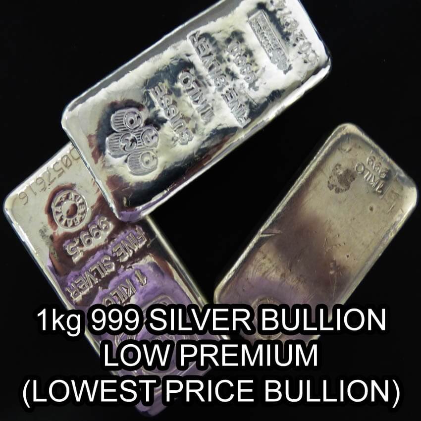 Silver Bullion Items 1kg Silver Bullion Low Premium